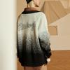 New Era FW23 MLB New York Yankees V-Neck Vintage Hand-Drawn Gradient Knit Sweater Unisex sweater Black 14112318
