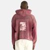 ERD 2026 Washed Distressed Zip-Up Hoodie Men Loose Fit Cotton Pullover With Print