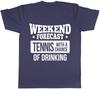 Weekend Forecast Tennis with a Chance of Drinking Unisexs Unisexs Ladies TShirt Tee