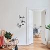 Love You Bye Style Home Decor Door Stickers Love You Bye Sign Above Door Wood Entryway Decor Door Topper Family Wall Room Decor