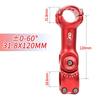 Verstellbarer MTB-Vorbau 0-60 Grad Verstellbarer Vorbau 25,4/31,8 mm Fahrradlenkererhöhung 90-130 mm Bunter Vorbau Fahrradteile