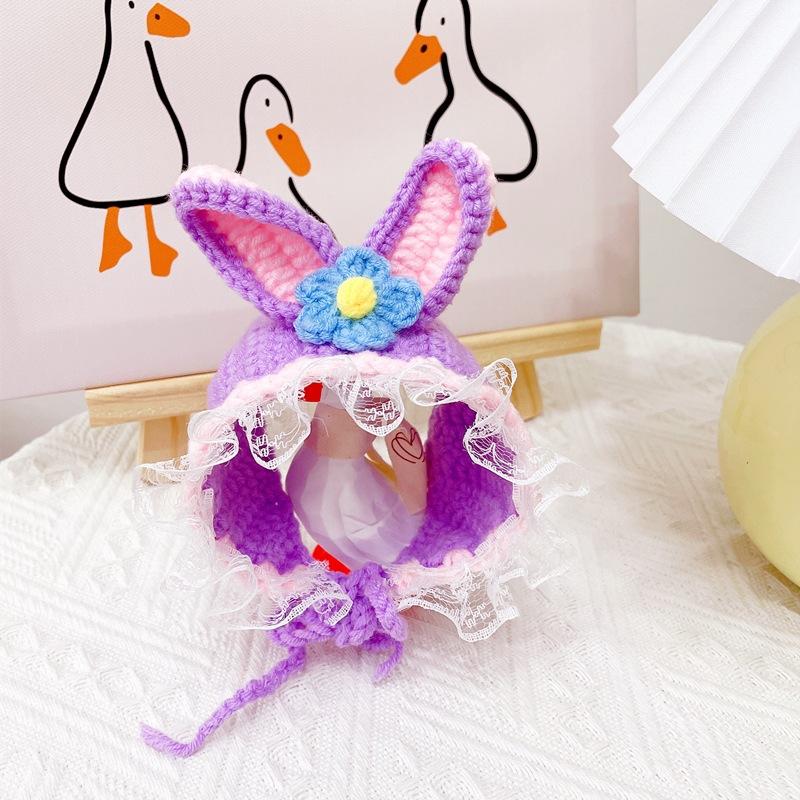 Cartoon Design Knit Cute Cat Hat Halloween Christmas Party Costume Headwear for Puppy Cat Kitten Pet Puppies