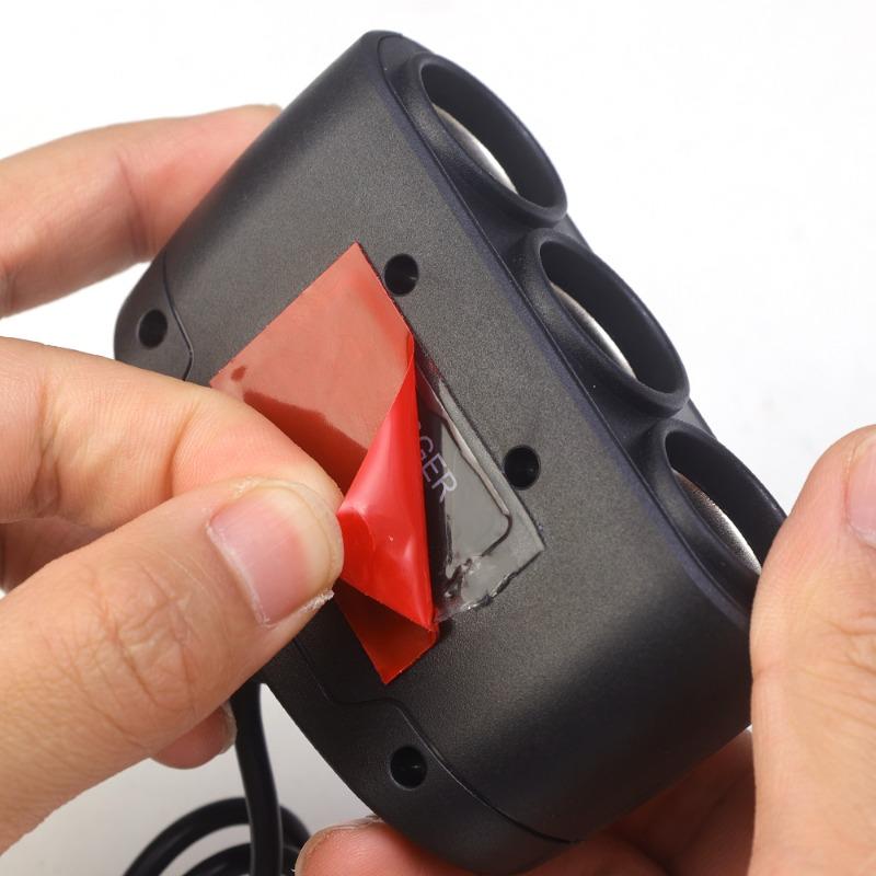 120W PD+USB Car Charging with Three Cigarette Lighting Holes PD QC3.0 Fast Charging 12-24V Auto One-to-three Cigarette Lighter