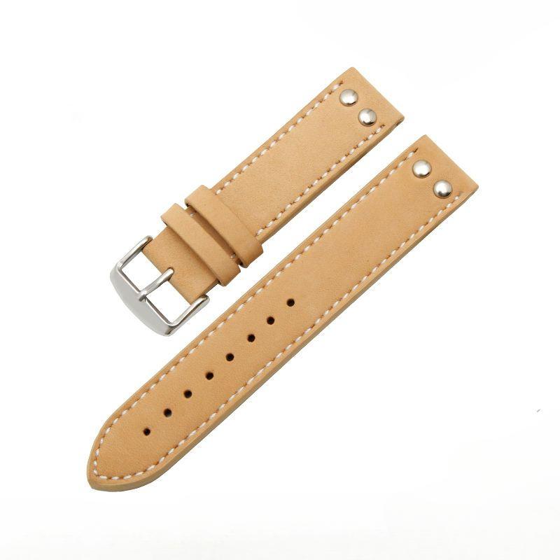 20mm 22mm Genuine Leather Watch Strap for Men Compatible with Hamilton Navy Field Khaki Eternal Jazz Smart Watch Strap