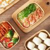25piece Ellipse White Bento Pack Paper Lid Box Disposable Oil Proof Take-out Lunch Boxes Food Dessert Salad Kraft Paper Packing