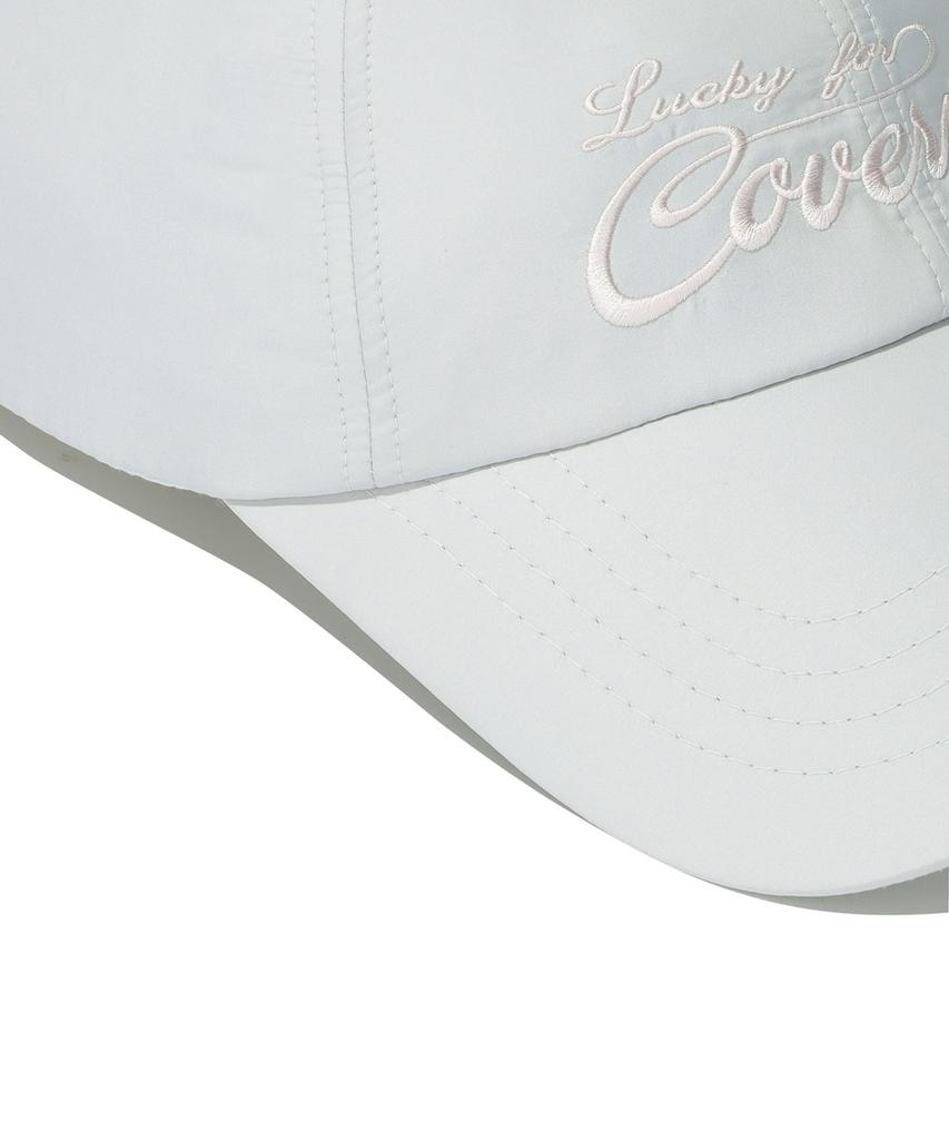 COVERNAT WOMAN Clover Heart Satin Embroidered Ball Cap Gray