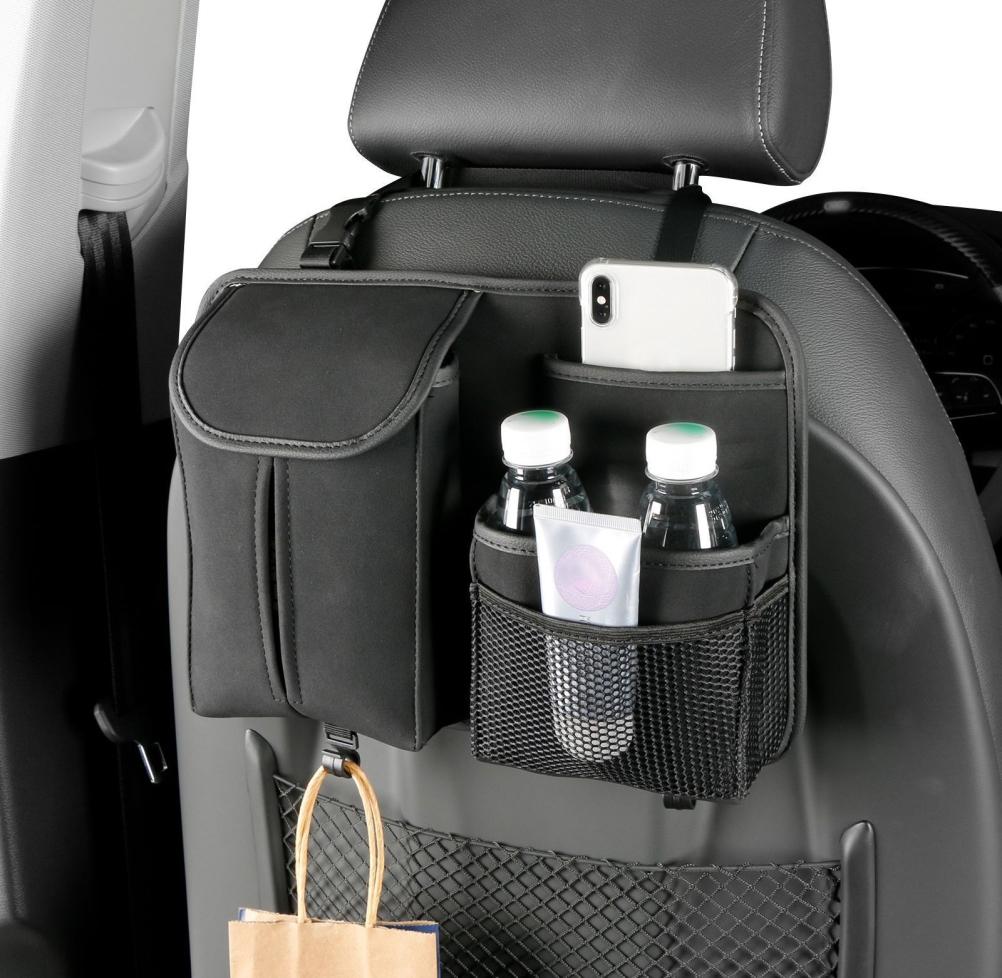 Rückbank Auto Organizer Kicker-Schutzmatten Rücksitzschutz Wildleder Auto Rücksitz Organizer Auto Reise Zubehör
