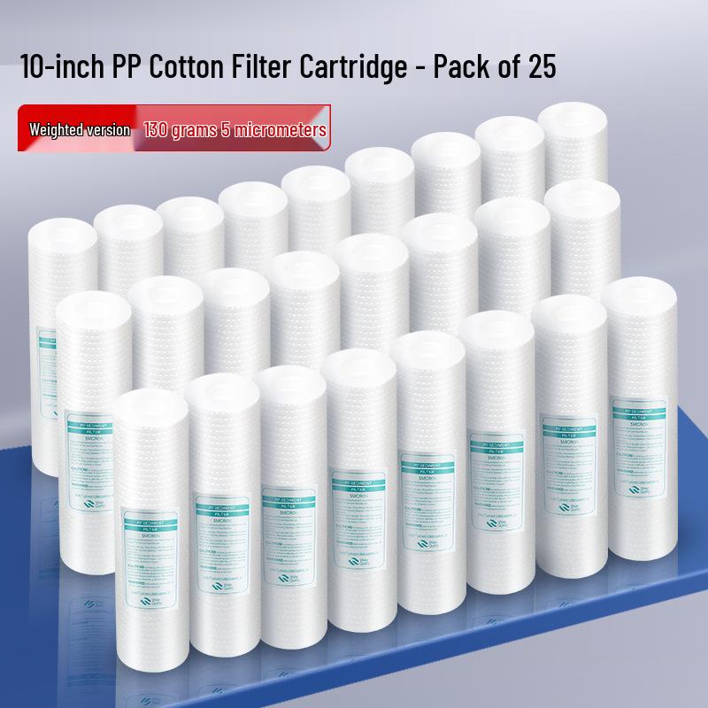 Universal 10-Inch PP Cotton Pre-Filter for Water Purifier, 1/5 Micron Filtration