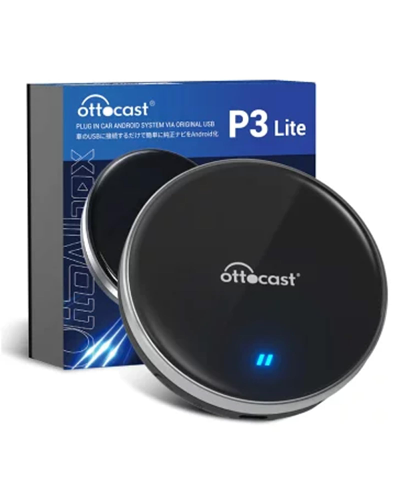 Ottocast Aibox P3 Watch YouTube in Your Car with Wireless Supports and Android 12 Android Compatible with Wired Approval [Official Ottocast] Lite чёрный