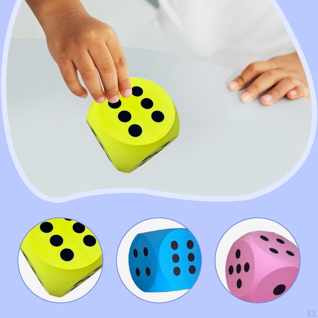EVA Foam Dice Giant Large Cube Game Nights Fun Early Learning Toy Building Block Math Skills