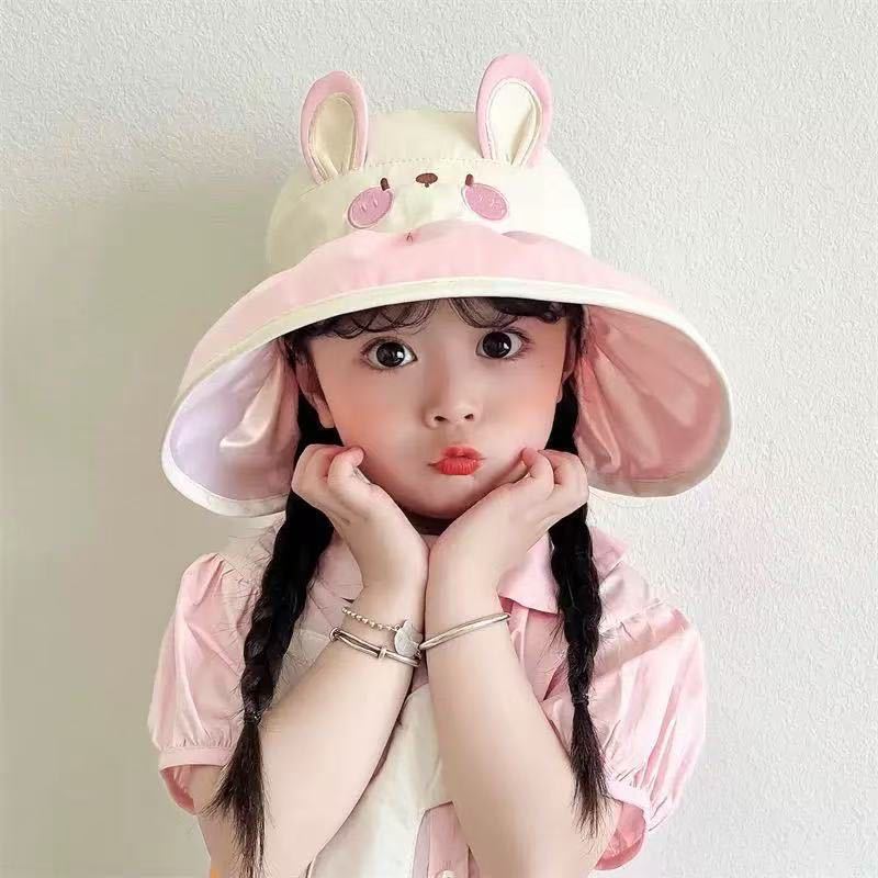 Summer Children's Outdoor Hat Cute Baby Sun Protection Hat Super Cute Cartoon Animal Sun Protection UV Protection Sun Hat