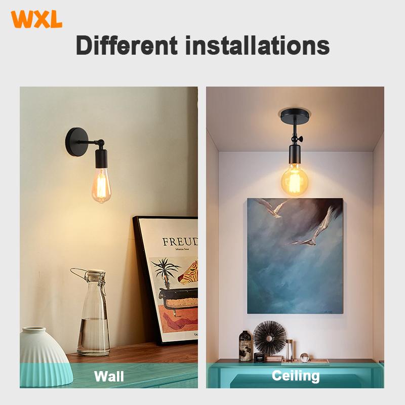 Black Retro Industrial Vintage Indoor Wall Lamp Led Stair Light AC85-AC265V Ironwork Corridor Bedside Wall Lights