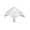 Ceiling Light - NETTLIFE - Nettlife Square - 4x GU10 - 350° Adjustable Spotlights - White Metal