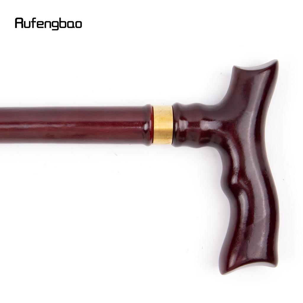 Red Wooden Single Joint Fashion Walking Stick Decorative Cospaly Party Walking Cane Halloween Mace Crutch  Wand Crosier 93cm