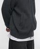MUSINSA STANDARD Ribbed Knit Hooded Zip-Up [Medium Gray]