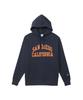 Champion Basic Long Sleeve Cotton USA Big Logo Hooded Navy Men's Sweatshirt, (C3-Y122)