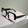 Oversized Square Glasses Women  New Fashion Blue Light Blockng Optical Frames Trendy Chic Brand Design Decor Eyewear