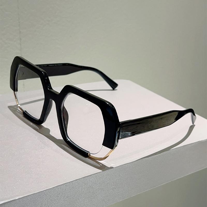 Oversized Square Glasses Women New Fashion Blue Light Blockng Optical Frames Trendy Chic Brand Design Decor Eyewear