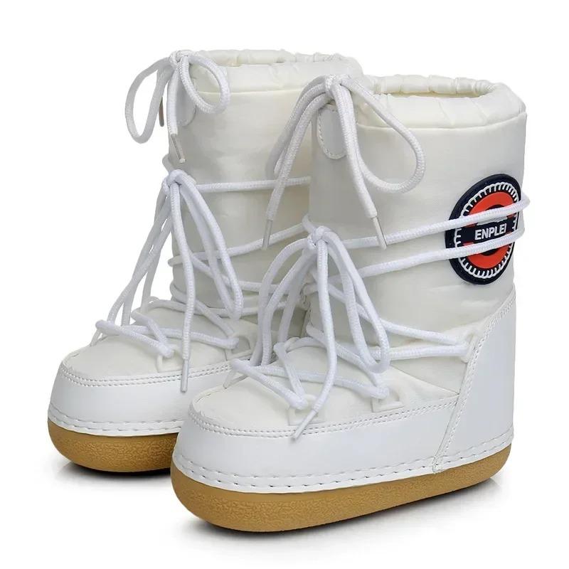 Fashion Women Boots Women Winter Parent-child Snow Boots Fashion Warm Lace Up Platform Shoes for Women Waterproof Non-slip Space Boots