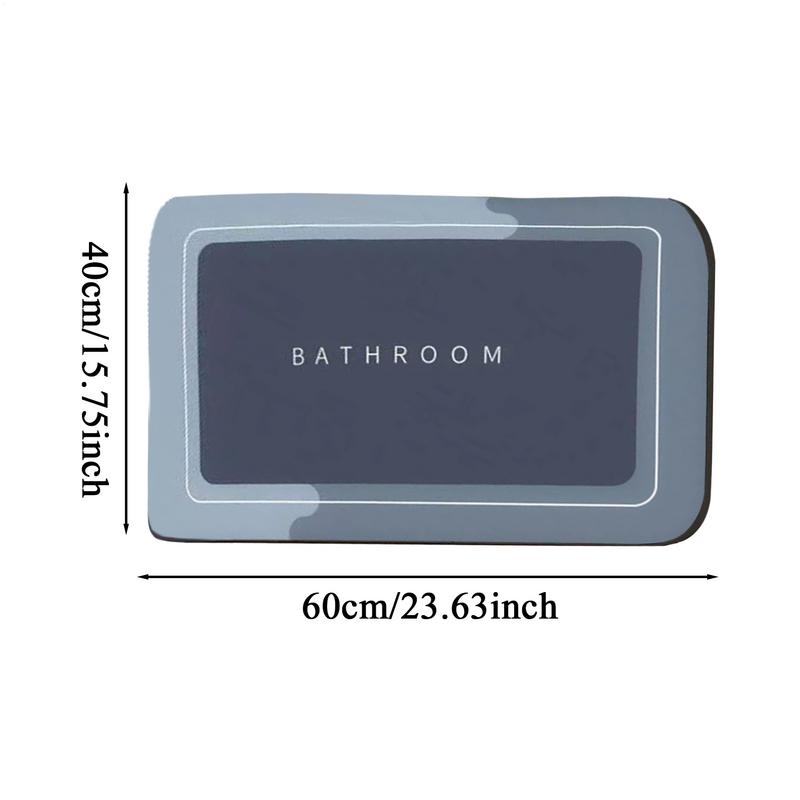 Absorbent Bath Mat Bath Mat Absorbent Quick Dry Quick-Drying Waterproof Anti-Slip Pad Diatomaceous Earth Carpet For RV Shower