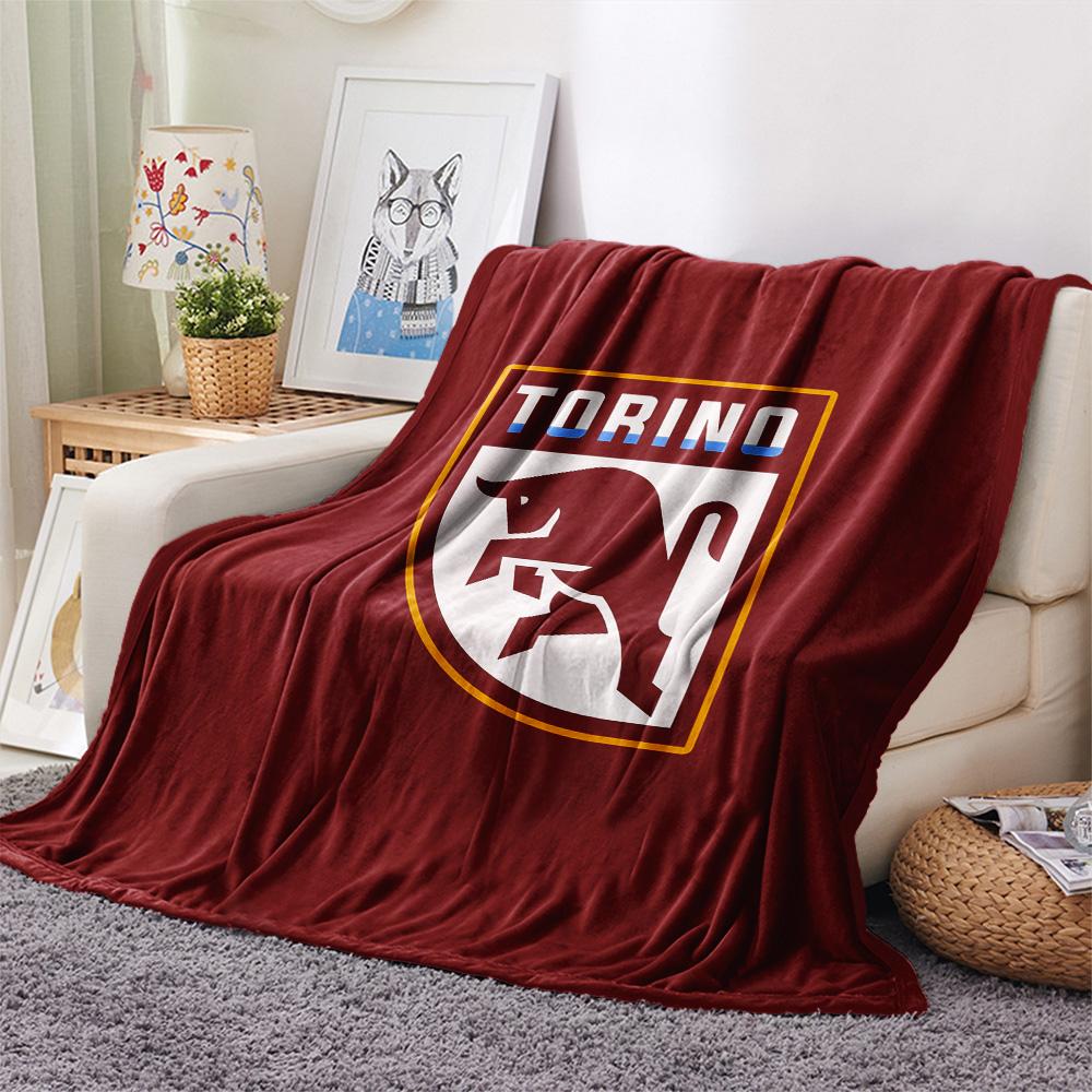 Coperta in Flanella con Stampa Torino FC, Alta Qualità, Confortevole per Tutte le Stagioni, Arredamento per la Casa, Calore e Comfort