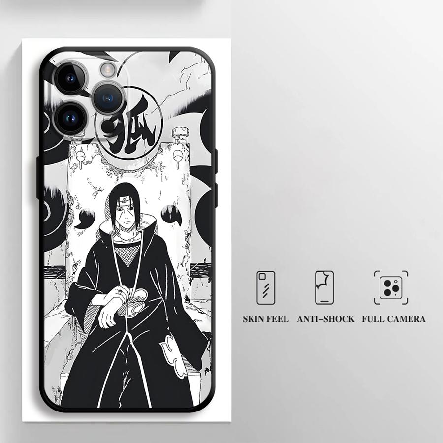 

Anime Uchiha Itachi Black Soft Phone Cover Case for iPhone 17Air 15 16 14 Plus XR 13 12 11 17 Pro Max 7 8 XS Max iPhone17 Pro