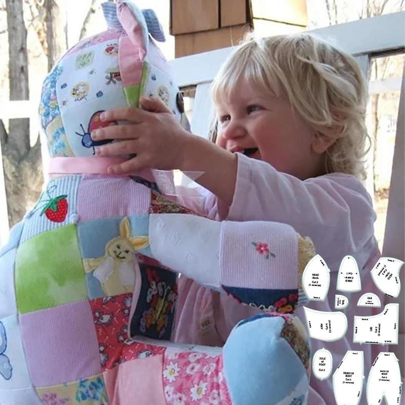 Memory Bear Template Ruler Set Creative Acrylic Memory Bear Templates Patchwork Cutting Ruler With Accessories And Instructions