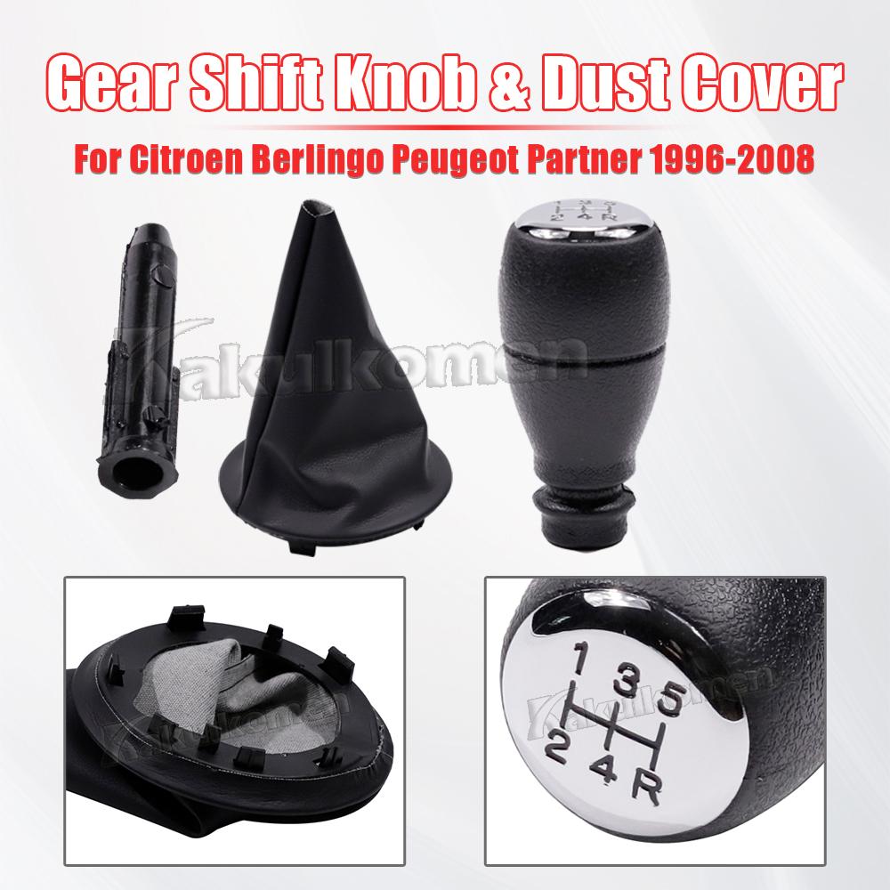 Manual 5 Speed Gear Shift Knob Stick Lever Shifter HandBall Gaiter Boot Case For Citroen Berlingo for Peugeot Partner 2008-2018
