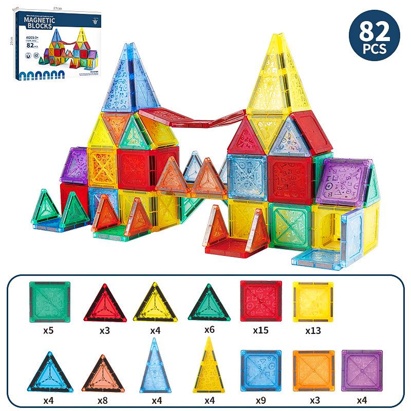 Children'S Colored Window Magnetic Piece Assembly Magnet Boys And Girls Intellectual Brain Multi-Functional Building Block Assembly Toy