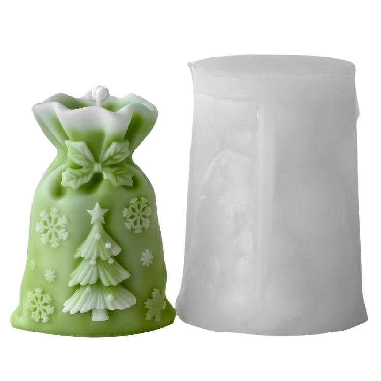 

Christmas Themed Silicone Candle Mold Gift Bag Silicone Candle Mold For Handmade Candle Soap Christmas Home Decoration