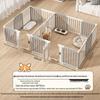 Gray & White Color Block Puppy Playpen for Small to Medium Dogs - Indoor Pet Crate & Isolation Fence