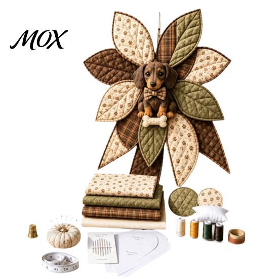 Kits de Costura Completos con Instrucciones Parche Grande Patchwork Kit DIY, Granja de Tela Estilo Retro Decoraciones Puerta Animal Artesanía Kit para