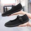  2025 Ladies Flats Buckle Strap Comfortable Women Shoes Round Toe Solid Casual Shoe Plus Size 34~42 Black Dance Shoes