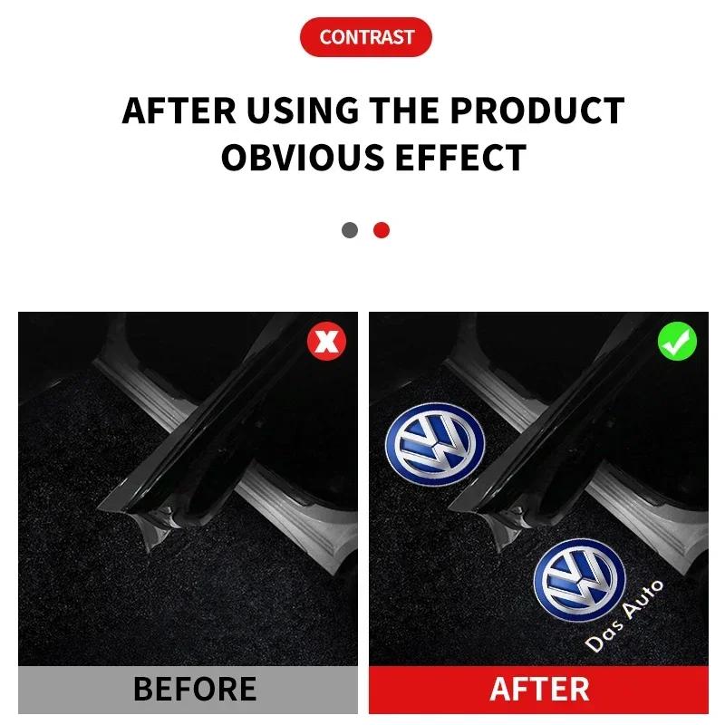 New 2pcs LED Car Door Logo Welcome Light Ghost Shadow Courtesy Projector For Volkswagen Sagitar Passat TIGUAN TOUAREG Toura