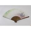 Used [New] [Hasegawa] Kyoto fan "Kikyou" double-sided pattern, handmade by Kyoto craftsmen, fan with tassels, beige, fan bag included, paper box 0
