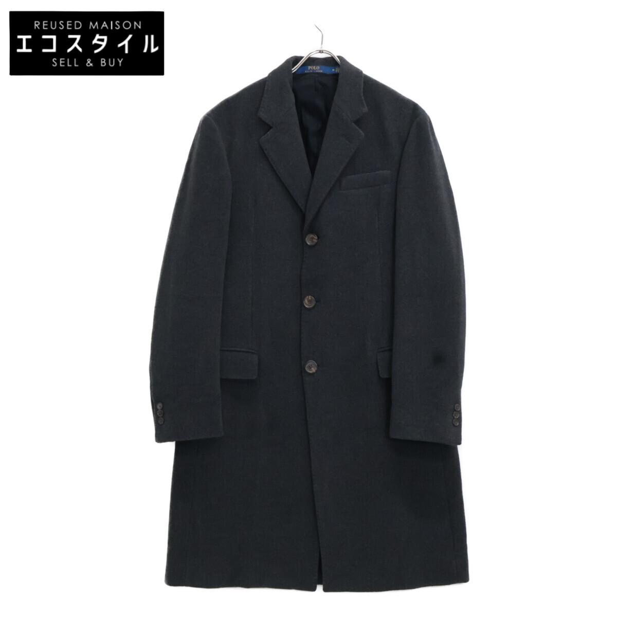 

POLO RALPH LAUREN Charcoal Gray Wool Poly Brushed Twill Top Coat coat M Charcoal grayUsed