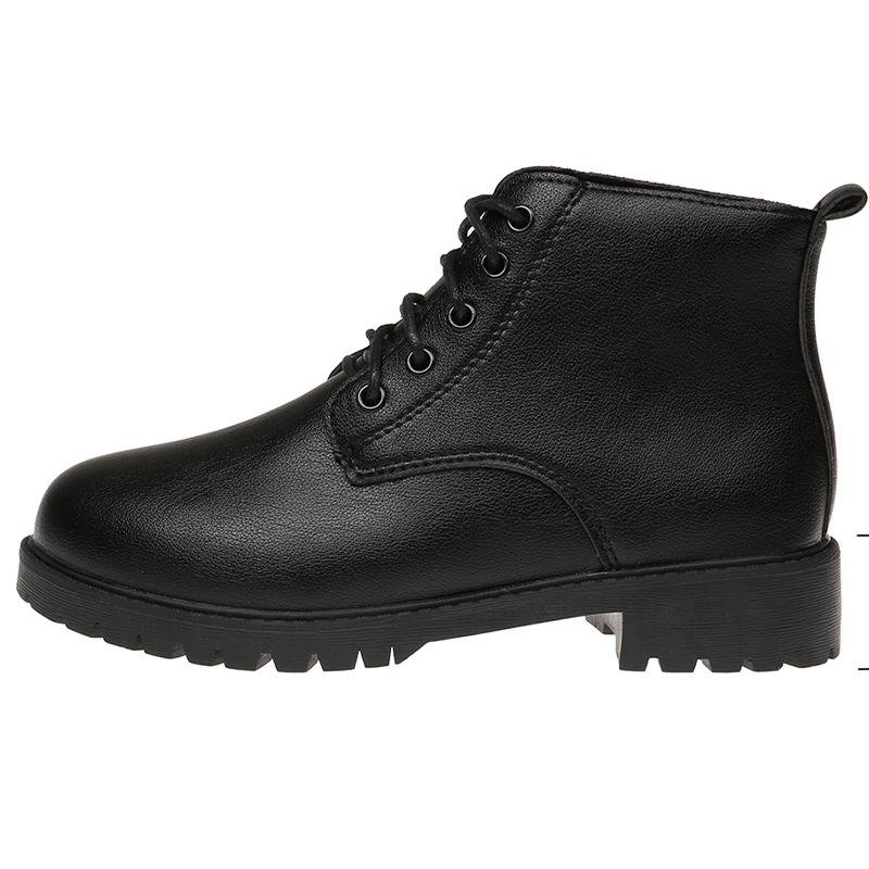 Winter Women Ankle Boots Leather Flats Designer Lace Up Shoes 2024 Trend New Brand Classic Motorcycle Boots Goth Botas De Mujer