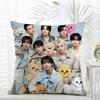 SStray Kids Cushion Cover Daily Washable Linen Pillowcase Soft  for Sofa Bed Home Room Decor