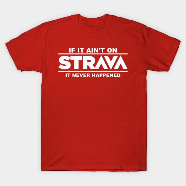 Men Black Print T-shirt If It Ain T On Strava It Never Happened No-Cut Transfer Paper Print Cotton Tshirt 4XL красный