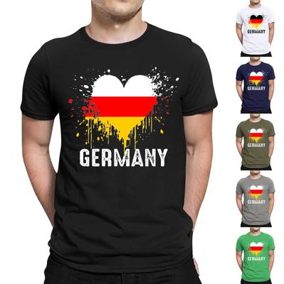 Men's  Casual Loose  Print T-shirt Crewneck Pullover Short Sleeve Top