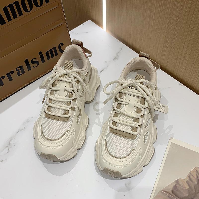 

Muffin platform mesh dad shoes women s spring 2025 new small versatile breathable casual sports shoes 40