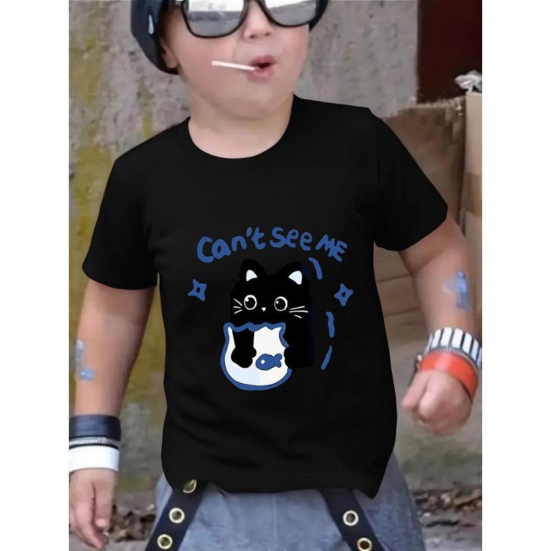 

European sizes Soft And Cozy T-Shirt for Young Boys, Perfect for Daily Wear at home and Outdoor, Offering Comfort And Breathability 98cm чёрный