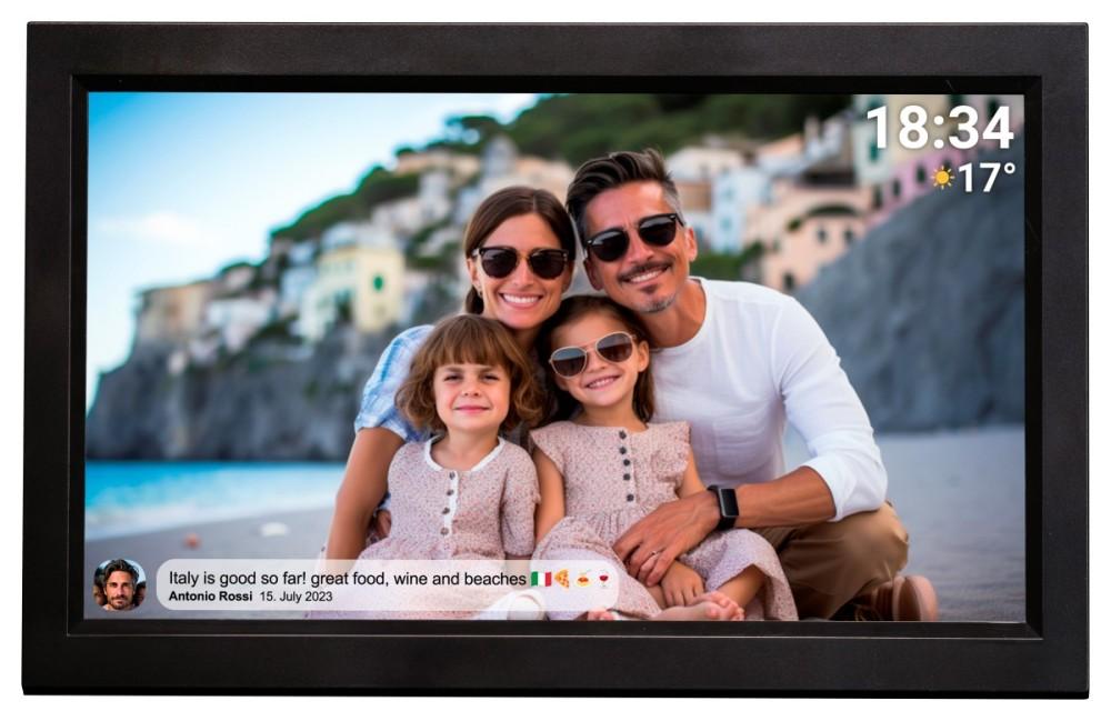 

Cyfrowa Ramka na zdjęcia FRAMEO Wi-Fi Ekran dotykowy IPS 15,6 16GB Denver PFF-1503BLACK, Denver чорний