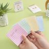 Colorful Plaid Adhesive Planner Stickers - 60 Sheets of Grid Element Sticky Notes for Student Messages and Decorations