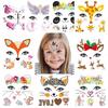 10pcs Animal Temporary Face Tattoo Sticker Set For Kids Water Transfer Butterfly Panda Floral Body Paint Sticker Halloween Decor
