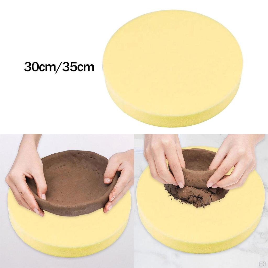 Ceramic Foam Table Runner Mat, Round, Comfortable Support Sponge Cushions, Pottery Tool for DIY