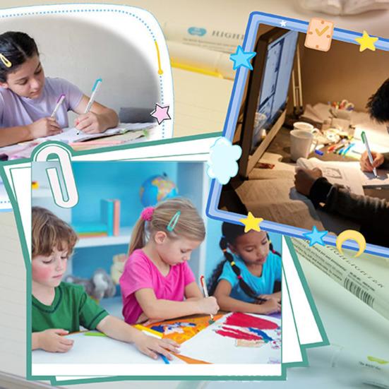 5/35 Stück Echte Milde Textmarker Doppelspitze Pastell Textmarker Stift Sortierte Farben Marker