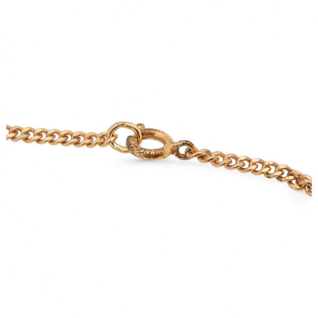 Auth Christian Dior Bracelet Round Logo Gold di9905yu