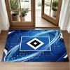 Hamburger SV futbolo dizaino kristalinio veliūro kilimas, minkštas dekoratyvinis kilimėlis miegamojo įėjimui