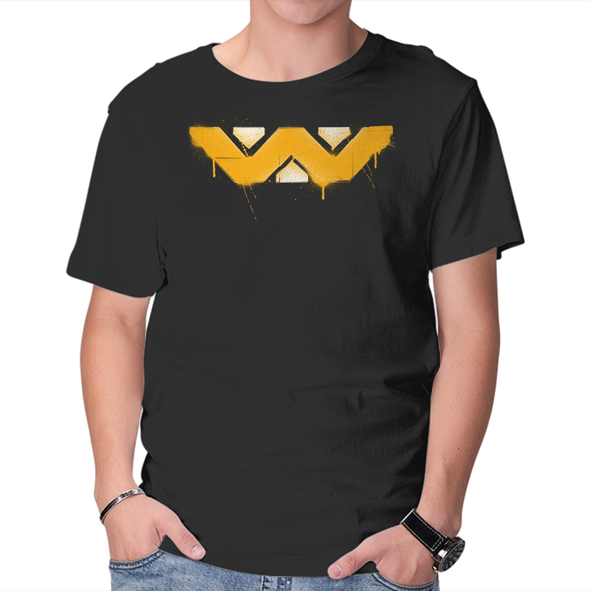 Unisex Crew Neck T-Shirt WYC Stencil Graphic Short Sleeve Casual Tee XXXL